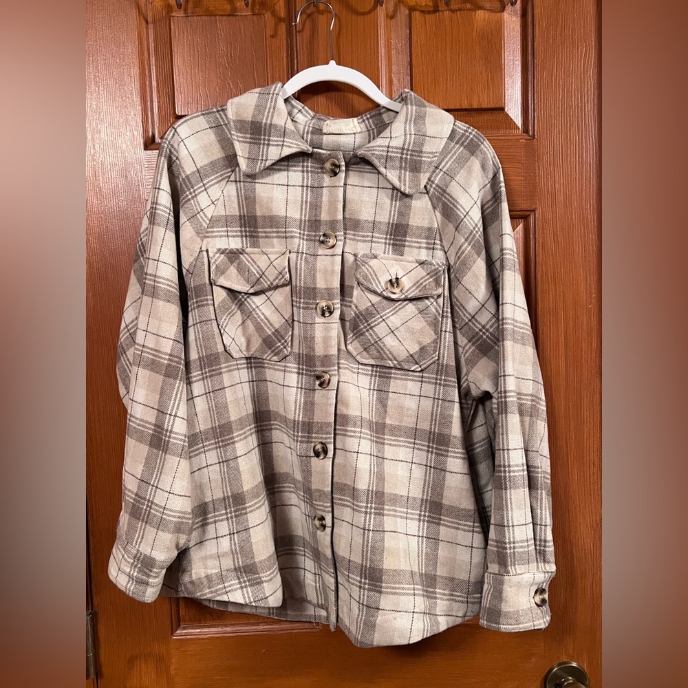 Plaid Shacket size M